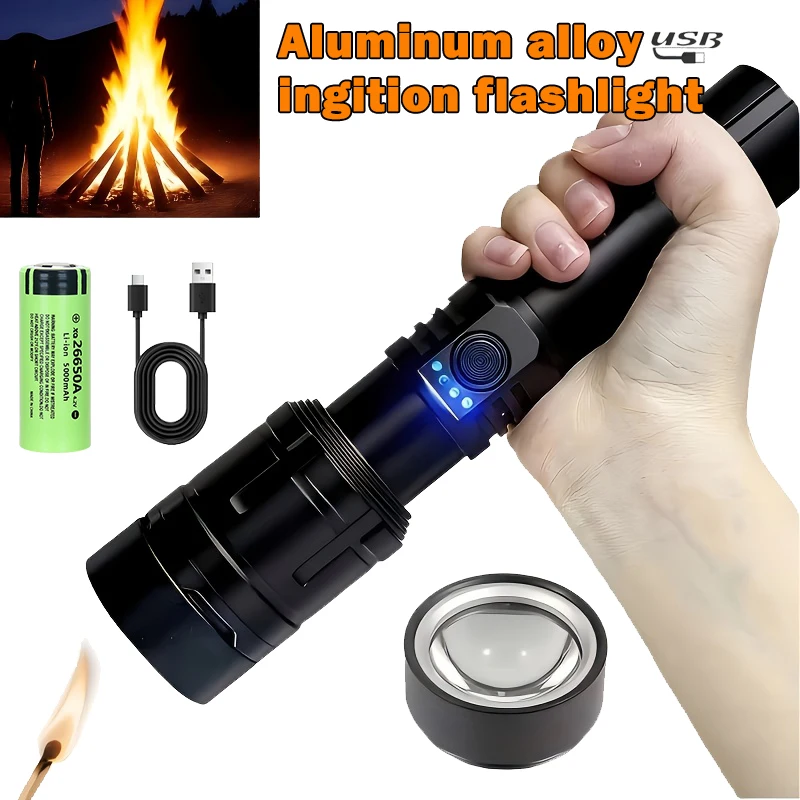 Outdoor Power For Camping - Ultra Mocna Latarka Skupiająca Światło, Wodoodporna
