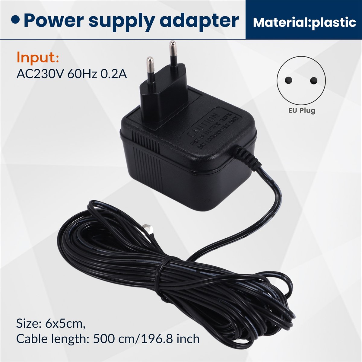 Outdoor Power Adapter Ring - (ABGQ) Zasilacz 18V 500MA Ładowarka do