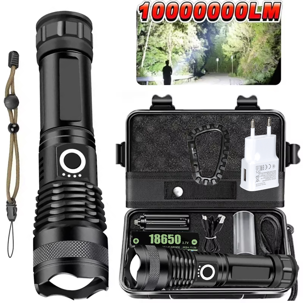 Outdoor Power For Camping - Latarka LED o dużej mocy, ładowalna,