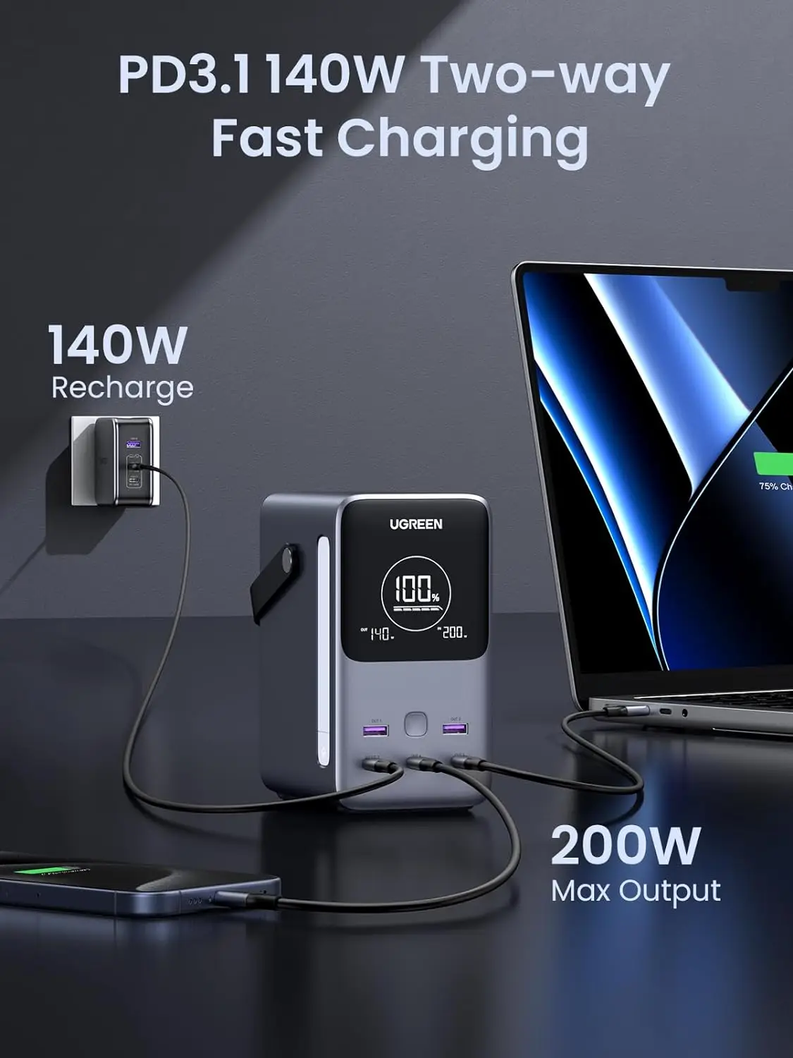 UGREEN 300W 48000mAh Przenośny – Ugreen Outdoor Power Bank recenzja i cena